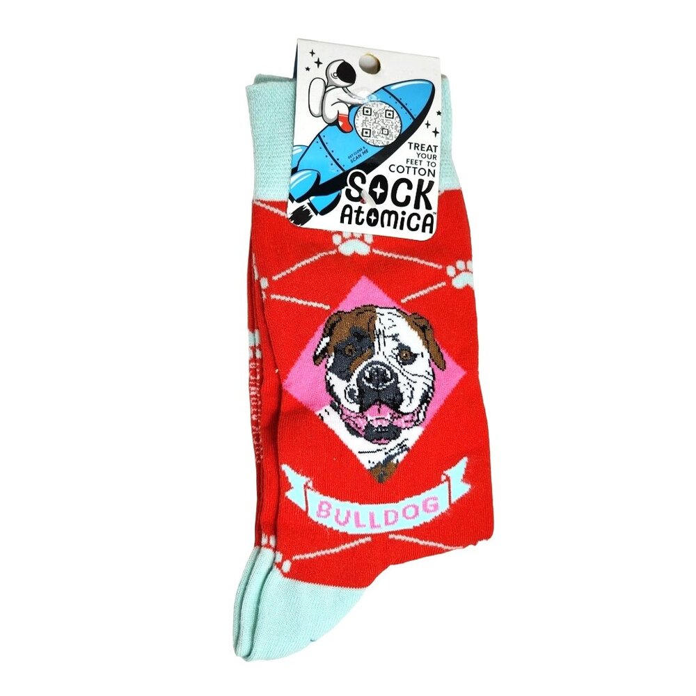 Sock Atomica Cotton Bulldog Pet Novelty Socks - Comfy, Non-Stinky, One Size Fits